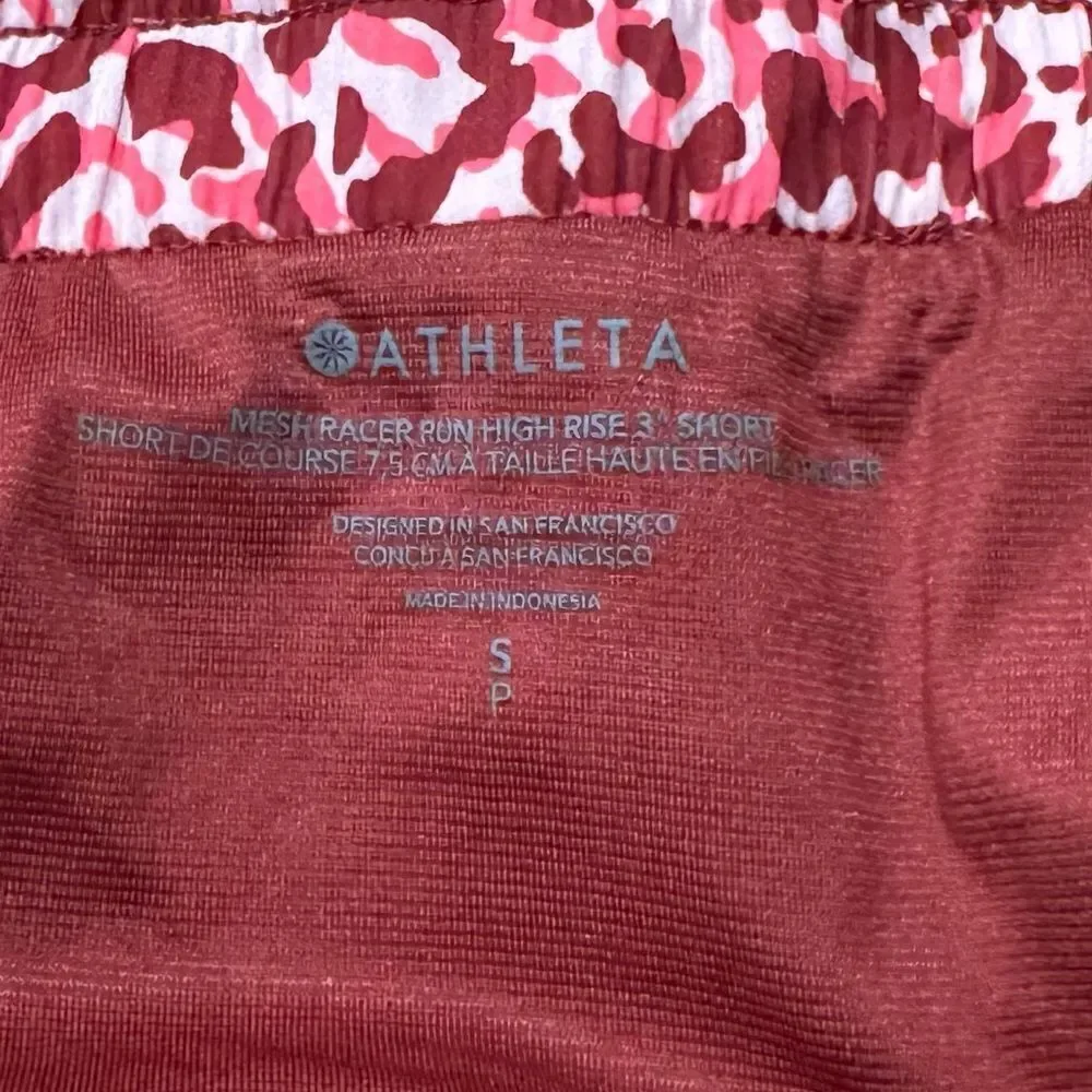 Athleta Mesh Racer Run High Rise 3 Inch Shorts Women’s Small